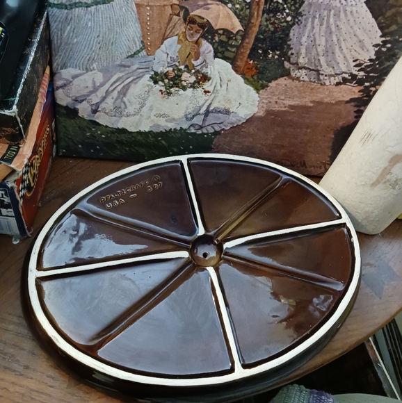 🍕Vintage 70s Pfaltzgraff Serving Platter Dish Porcelain Brown Dripware Oval🌮 - Picture 8 of 10